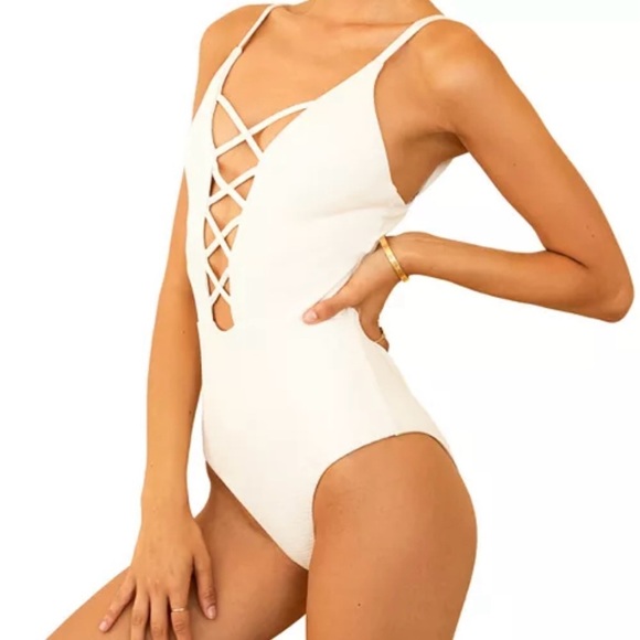 Dippin Daisys Bliss One Piece Swimsuit Color Dove Size XS - Picture 4 of 13